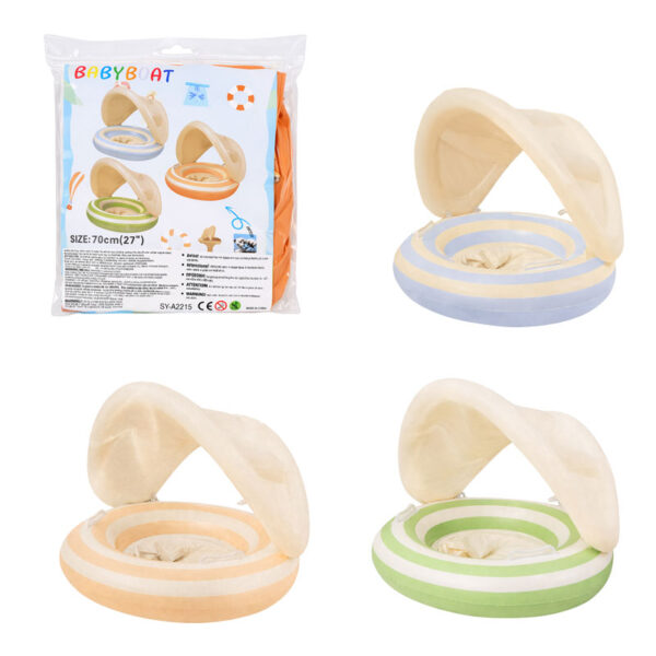Παιδικό Φουσκωτό Σωσίβιο με Σκίαστρο 70cm – Baby Inflatable Swim Ring - Image 5