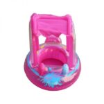 Sainteve Φουσκωτό Σωσίβιο Θαλάσσης Με Σκέπαστρο Μπλε 71x60cm SY-A1047 – Sunshade baby care seat - Image 3