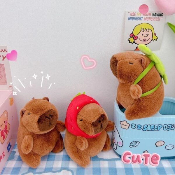 Μπρελόκ Λούτρινο 15cm 86629 Capybara με Χελωνίτσα - Image 2