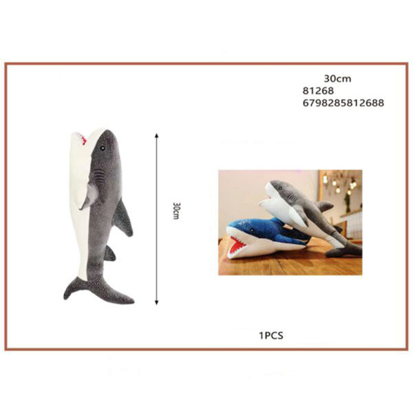 Λούτρινο καρχαρίας 30cm 81268 γκρι