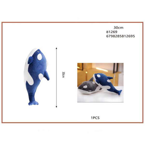 Λούτρινο φάλαινα 30cm 81269 γκρι