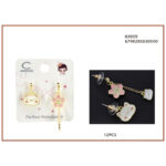 Παιδικά σκουλαρίκια θέμα τη γάτα και το λουλούδι 83059