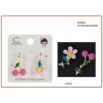 Παιδικά σκουλαρίκια με σχέδια από κεράσια και λουλούδια 83060