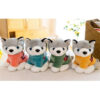 30cm-8-53-T-Shirt-Husky-Dog-Soft-Toy Λούτρινο σκυλάκια Husky με πλεκτά πουλόβερ 24cm 98661