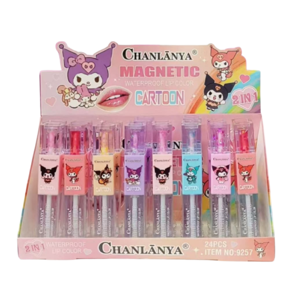 Lip Gloss Chanlanya Magnetic Cartoon 2 σε 1 Kuromi - 9257 - Image 2