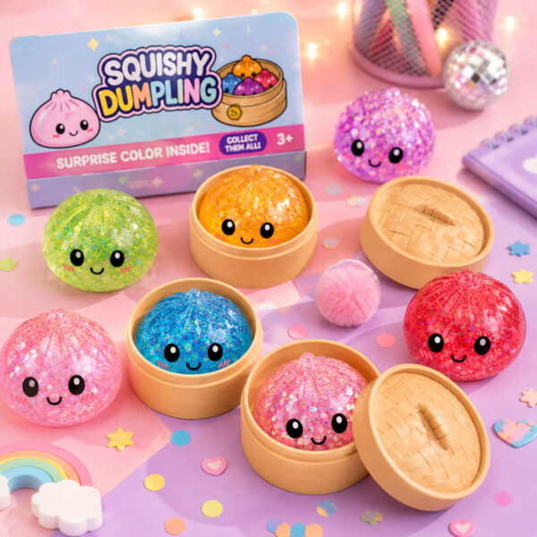 Rainbow Mystery Glitter Squishy Dumpling 5,5cm - 89440 - Image 2