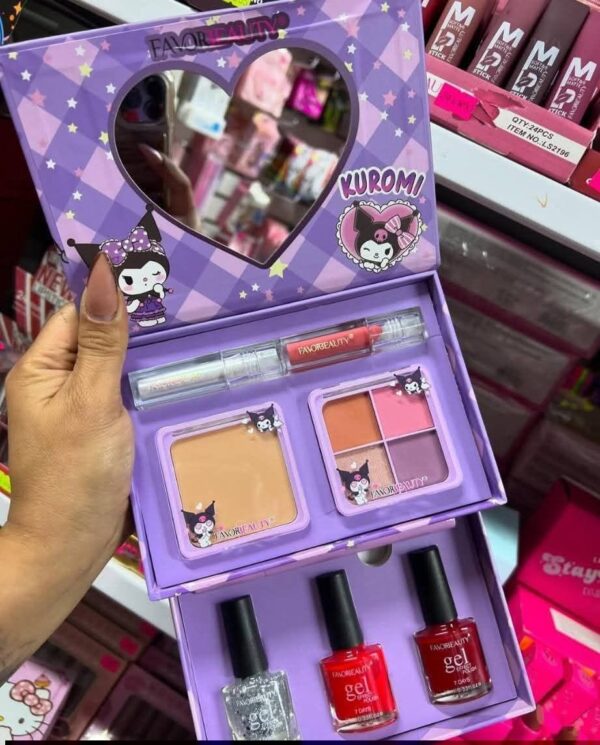 σετ μακιγιάζ σε μορφή κομόδης/κουτιού Favor Beauty Kuromi  - 6942229817387 - Image 2