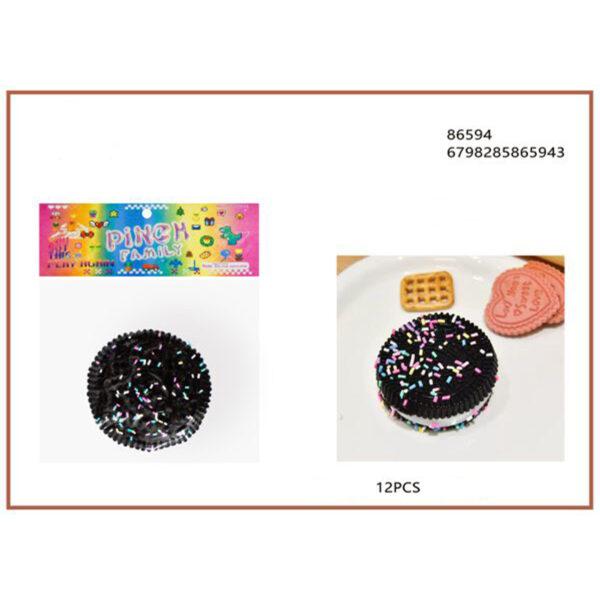 86594 1,45 (Taba Squishy) σε σχήμα μπισκότου Oreo - 86594