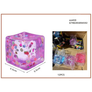 Διάφανος αντιστρεσογόνος κύβος (squishy fidget toy) 5,5cm - 89459