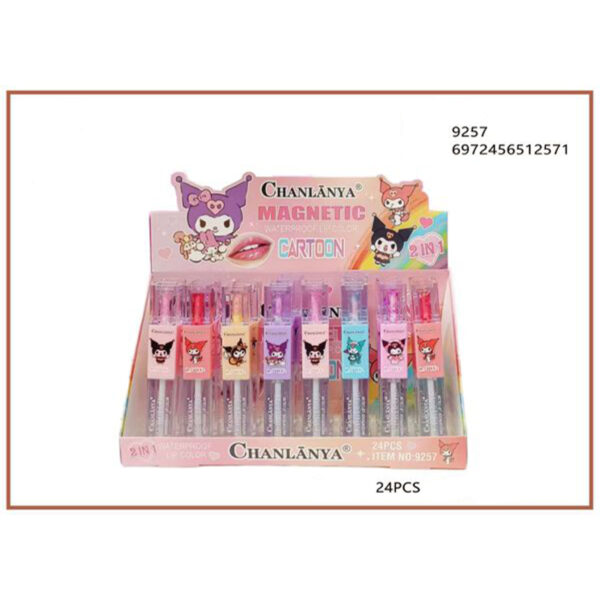 Lip Gloss Chanlanya Magnetic Cartoon 2 σε 1 Kuromi - 9257