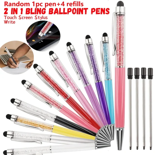 στυλό-γραφίδες (2-in-1 Crystal Stylus Ballpoint Pens) - 87000