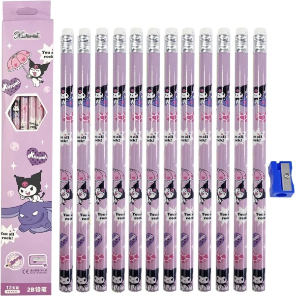 Σετ 12 Μολύβια Kuromi - 5467987336617
