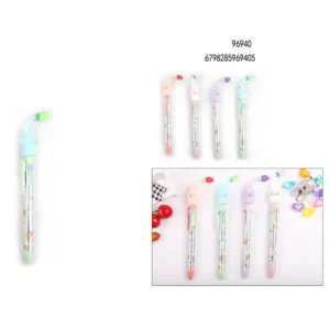 96940 - 0,40 Στυλό διαρκείας (shuttle pens) με διακοσμητικά καπάκια σε σχήμα κουνελιού. - 96940