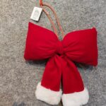 ADORNO DE LAZO NAVIDE?O DE PELUCHE DE 20 X 23 CM 20X23CM