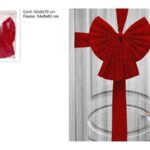 FIOCCO PER PORTA INGRESSO EFFETTO VELLUTO ROSSO CON APPLICAZIONE